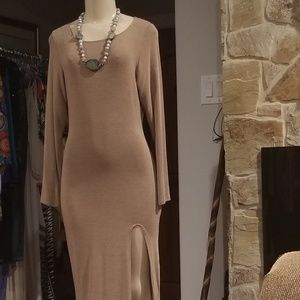 Front Slit Bodycon Dress